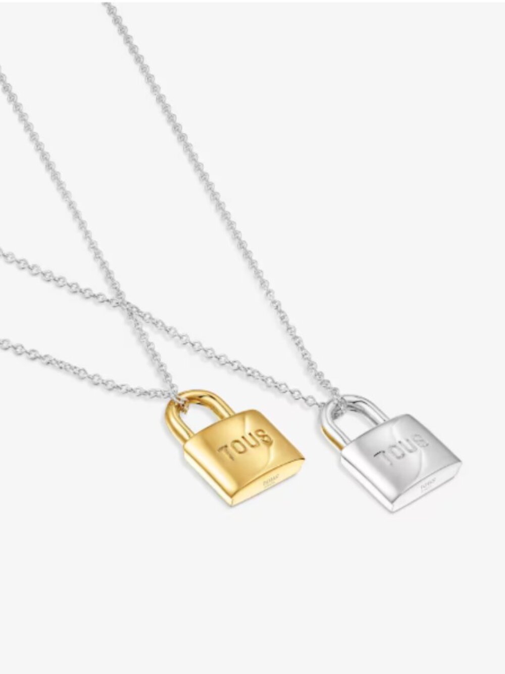 Tous Pack of two two-tone padlock motif Necklaces Tous Unlock